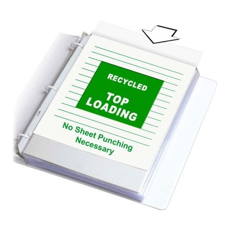 C-Line Products C-Line Products Recycled Poly Sheet Protector, Standard Weight, Reduced Glare, 11 x 8 1/2, 100/BX 62029